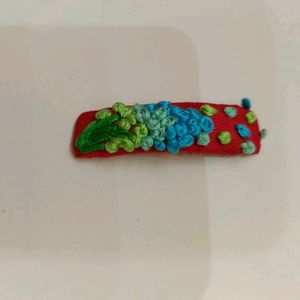 Hand Embroidery Hair Clip