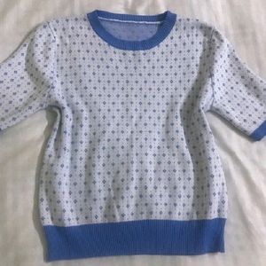 Baby Blue Knitted Top Strechy