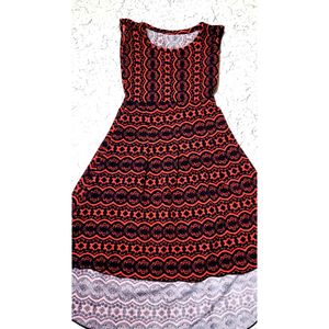 Women Dress With Up And Down Pattern