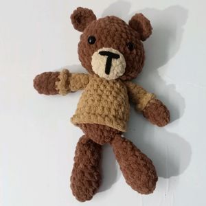 Crochet Brown Teddy With Tshirt