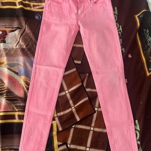 Pink Denim Jeans For Women