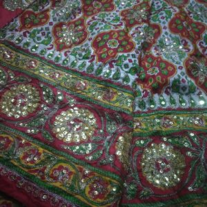 Old Vintage Silk Full Hand Work Saree