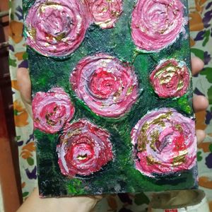 3d Sculptured Rose Painting