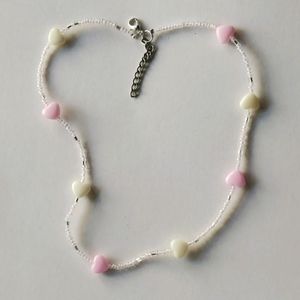 Y2K pink Heart Choker