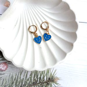 Blue Heart Earrings