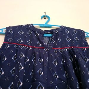 Women's Blue Printed Top