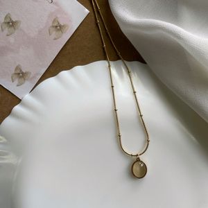 Cream Stone Necklace