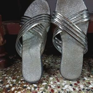 Classic Silver Shine Sandals