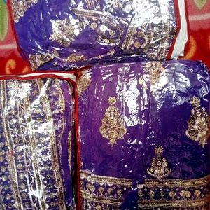 Embroidery Sequence Work Lahanga Choli+Free Gift