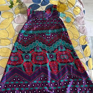 A Summer Casual Multicolored Dress