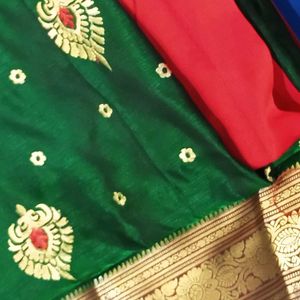 Satin Silk Zari WorkFestive Wear Saree