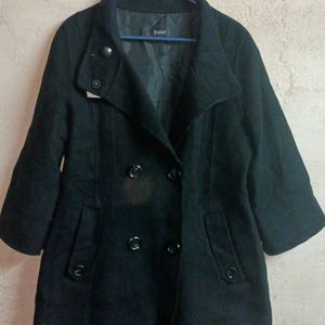 Beautiful Long Coat Black Short Sleeve