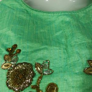 Pastel Green Embroidery Lehanga Choli (Women)