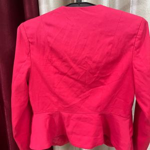 H&m Red Elegant Blazer Jacket Coat