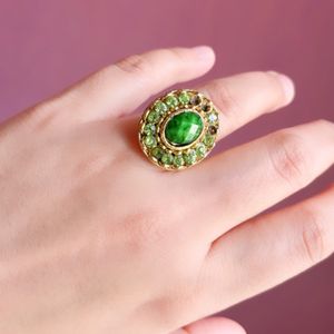 Combo Rings For Women’s (Green,blue,golden,white)