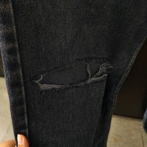 Damaged Style Grey Jeans