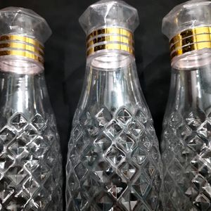 Diamond Cut Water Bottle Set Of 3