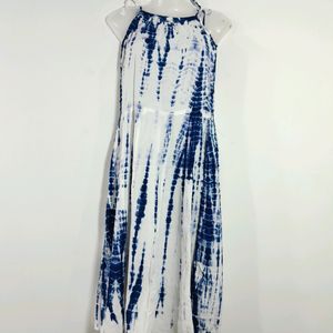 White Tie & Dye Printed Dress ( Women's)