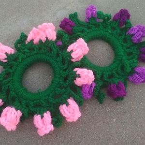 Crochet Tulip 🌷 Hairtie