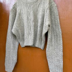 Korean Woollen Cropped Pullover