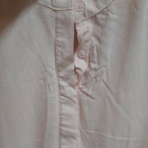 Light Pink Semi Formal Full Sleeves Shirt