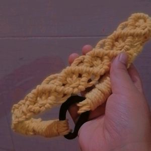 Musturd Yellow Color Macrame Headband