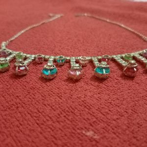 Multicolour Necklace With Earrings