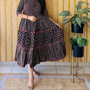 Ajrakh Block Print One Piece Dress