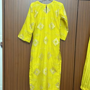 Women Yellow Palazzo Suit