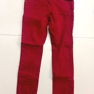 Max Girls Red/Maroon Jeans