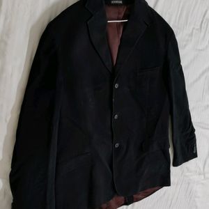 Fine Tailor Fully Stitched Men Black Blazer Jacket