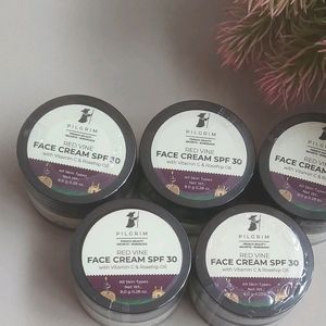 Combo Of 5 Pilgrim Red Vine Face Cream