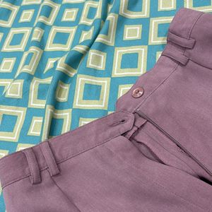 Mauve Straight Work Office Pants