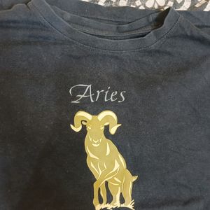 Aries Sign Black Shirt