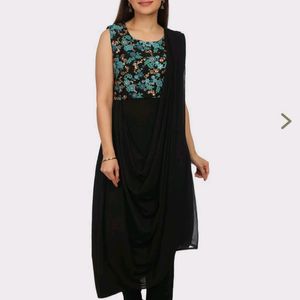 Biba Kurta with Attached Dupatta