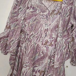 Printed Tunic With Shrug