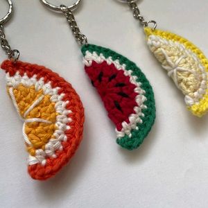 Crochet Fruit Keychain