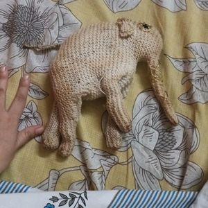 White Old crochet Elephant