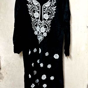 Black Chikankari Kurta