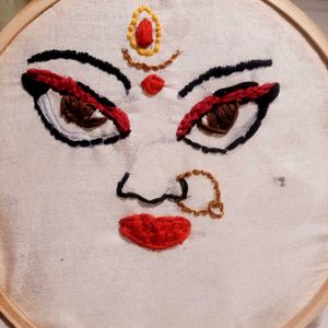 Maa Durga Embroidery Hoop