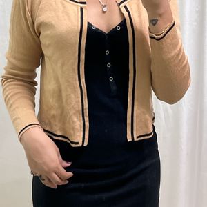 Korean Light Brown Beautiful Cardigan