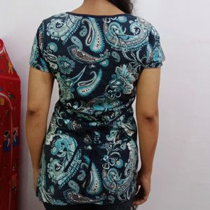 Blue Paisley Top