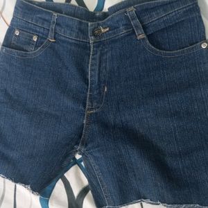 Denim jeans shorts dark blue