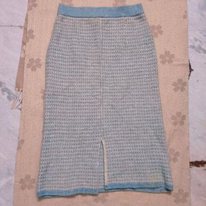 Blue Woolen Skirt