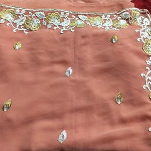 Saree With Blouse Fully Stitched