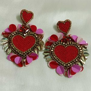 Red Heart Earrings