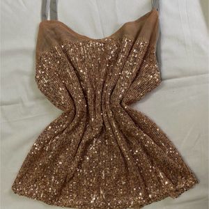 Sequinned Tank Top