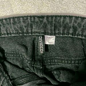 H&M Straight Leg Black Baggy Jeans