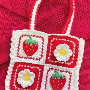 Crochet Granny Squares Bag ❤️🍒🍓🌼