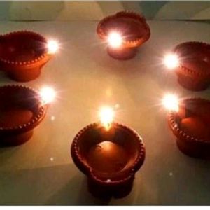 🆕 Pack Of 6 Water Led Sensor Diyas